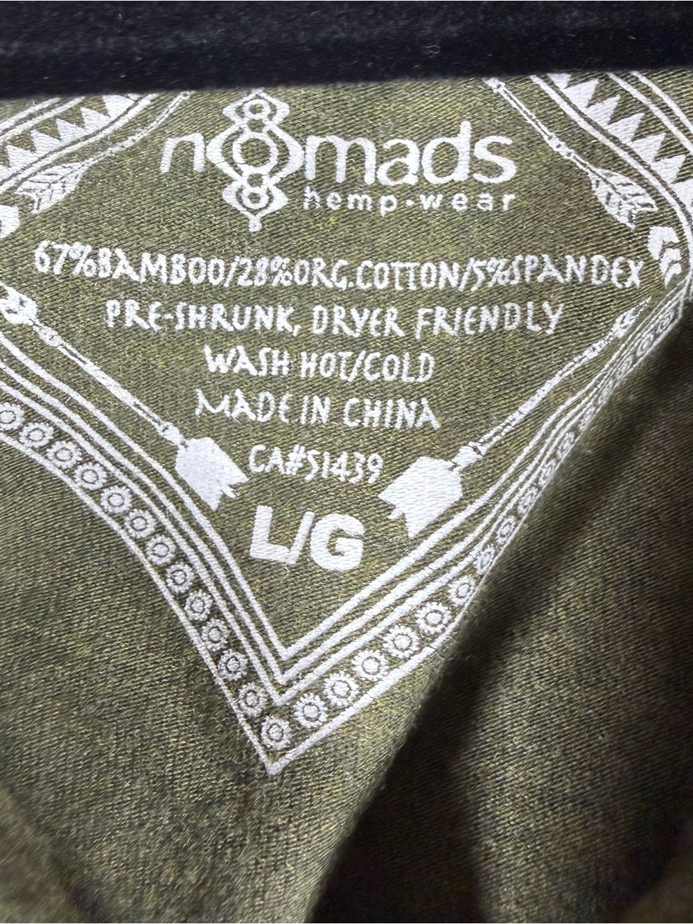 Nomads Green Bamboo Blend Hooded Full Zip Jacket - Picture 2 of 4